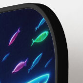 Farbiger Neonhai Pickleball Schläger (Linke Seite)