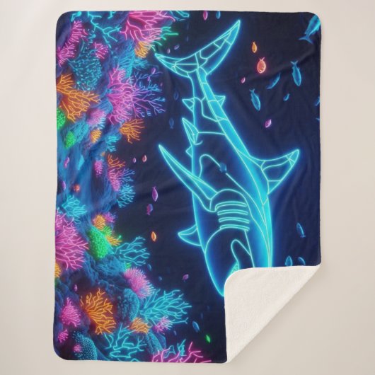 Farbiger Neonhai Sherpadecke (Vorderseite)