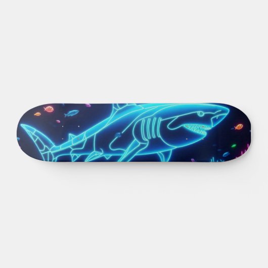 Farbiger Neonhai Skateboard (Horizontal)