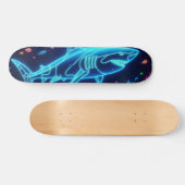 Farbiger Neonhai Skateboard (Horizontal)