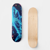 Farbiger Neonhai Skateboard (Vorderseite)