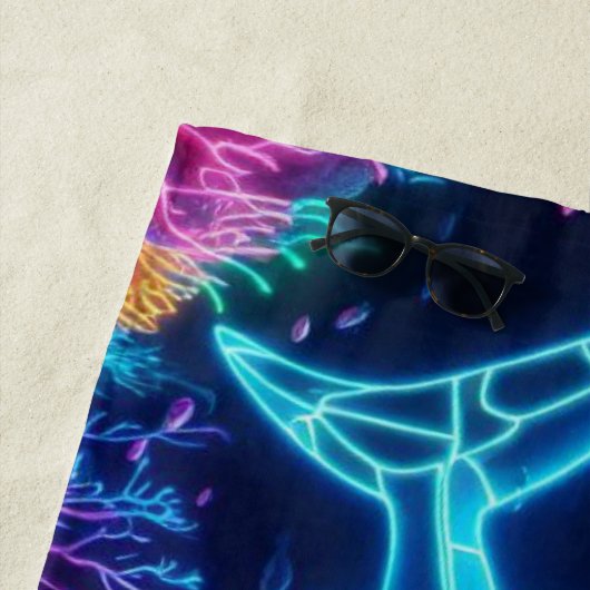 Farbiger Neonhai Strandtuch (Beispiel)