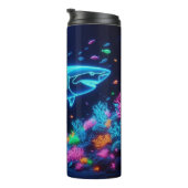 Farbiger Neonhai Thermosbecher (Nach rechts gedreht)