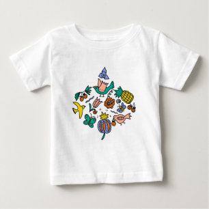 Farbiger niedlich fruchtiger Sommer Baby T-shirt