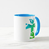 farbiger niedlicher FLORAL-CROSS | Tasse (VorderseiteRechts)