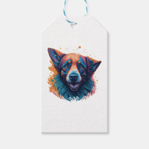Farbiger Niedlicher Hund Geschenkanhänger