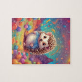 Farbiger Niedlicher Igel Puzzle (Horizontal)
