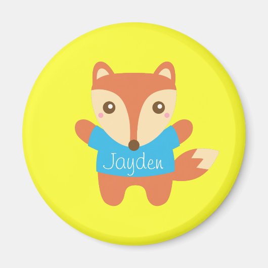 Farbiger niedlicher kleiner Fuchs für Kinder Magnet (Vorne)