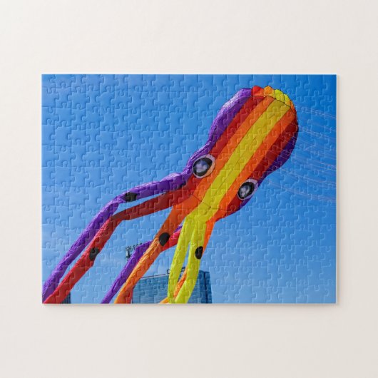 Farbiger Oktopus Kite Jigsaw Puzzle (Horizontal)