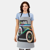 Farbiger Oldtimer Schürze (Getragen)