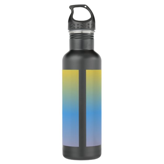 Farbiger Ombré-Skriptname Edelstahlflasche (Rückseite)