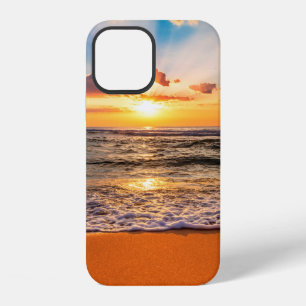 Farbiger Ozeanstrand Sonnenaufgang mit tiefblauem iPhone 12 Hülle