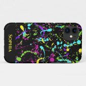 Farbiger Paint-Spritzer- Case-Mate iPhone Hülle (Rückseite (Horizontal))