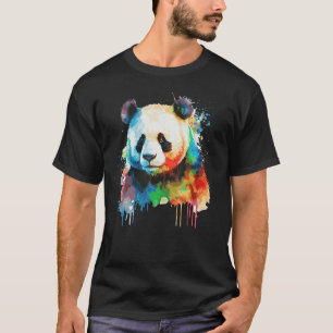 Farbiger Panda Bär Niedlicher Bär T-Shirt