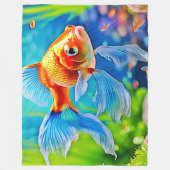 Farbiger Panzer Goldfisch Design Fleecedecke (Vorderseite)