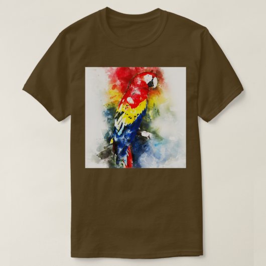 Farbiger Papagei 34 T-Shirt (Design vorne)