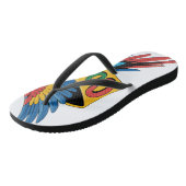Farbiger Papagei Badesandalen (Schrägansicht)
