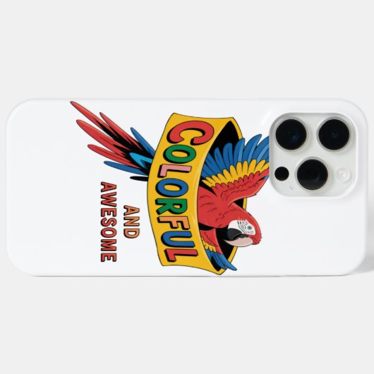 Farbiger Papagei Case-Mate iPhone Hülle (Rückseite (Horizontal))