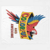 Farbiger Papagei Fleecedecke (Vorderseite (Horizontal))