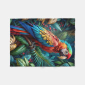 Farbiger Papagei Fleecedecke (Vorderseite (Horizontal))