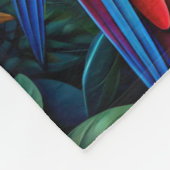 Farbiger Papagei Fleecedecke (Ecke)