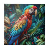 Farbiger Papagei Fliese (Vorderseite)