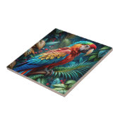 Farbiger Papagei Fliese (Seite)