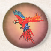 Farbiger Papagei Getränkeuntersetzer (Vorne)
