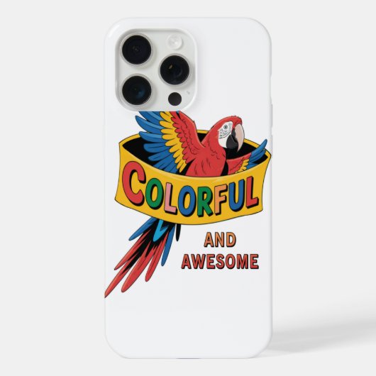 Farbiger Papagei iPhone Hülle (Rückseite)