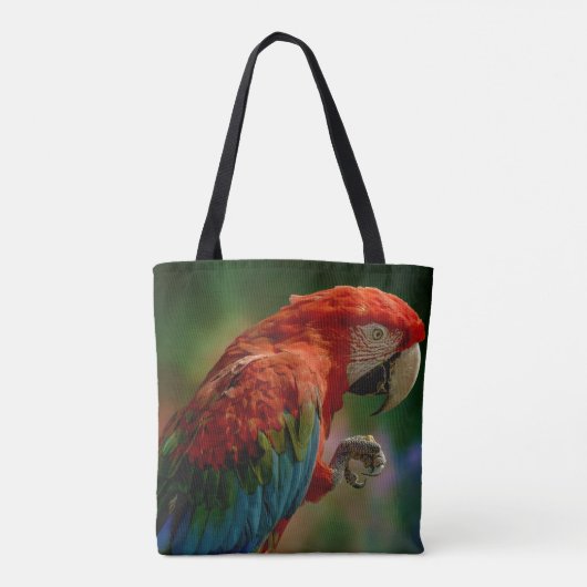 Farbiger Papagei Tasche (Rückseite)