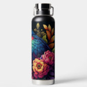 Farbiger Papagei Trinkflasche (Rückseite)