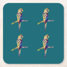 Farbiger Papagei-Untersetzer