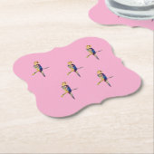 Farbiger Papagei-Untersetzer Untersetzer (angewinkelt)