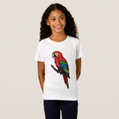 Farbiger Parrot-Bird-Grafischer T - Shirt (Vorne ganz)
