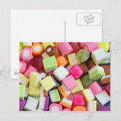 Farbiger Party-Bonbons-Mix Postkarte (Vorne/Hinten)