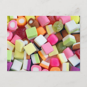 Farbiger Party-Bonbons-Mix Postkarte