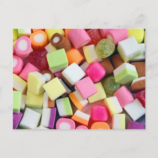 Farbiger Party-Bonbons-Mix Postkarte (Vorderseite)