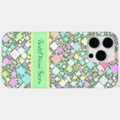 Farbiger pastellfarbener geometrischer Hintergrund Case-Mate iPhone Hülle (Rückseite (Horizontal))