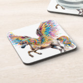 Farbiger Pegasus Getränkeuntersetzer (Linke Seite)