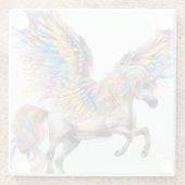 Farbiger Pegasus Glasuntersetzer (Rückseite)