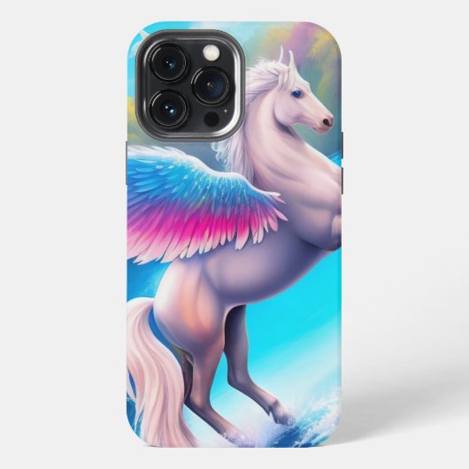 Farbiger Pegasus iPhone Hülle (Rückseite)