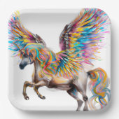 Farbiger Pegasus Pappteller (Vorderseite)