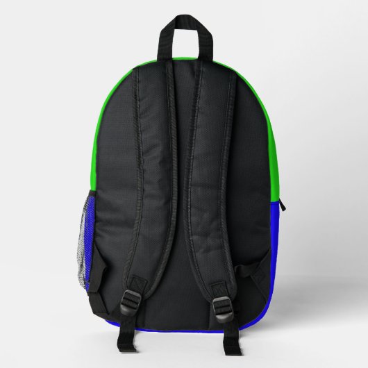 Farbiger Personalisierter Peacock-Rucksack, Bedruckter Rucksack (Rückseite)