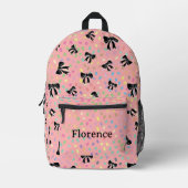 Farbiger personalisierter Staubrose-Bogen-Rucksack Bedruckter Rucksack (Vorderseite)