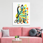 Farbiger Pfau Leinwanddruck (Insitu (Wohnzimmer))