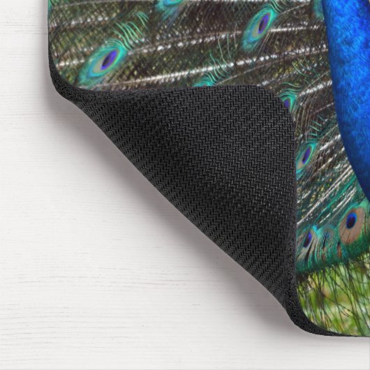 Farbiger Pfauenprint Mousepad (Ecke)