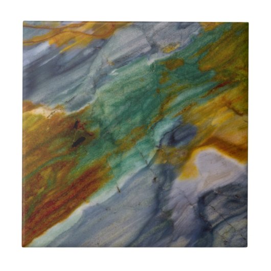 Farbiger Piute-Jasper Fliese (Vorderseite)