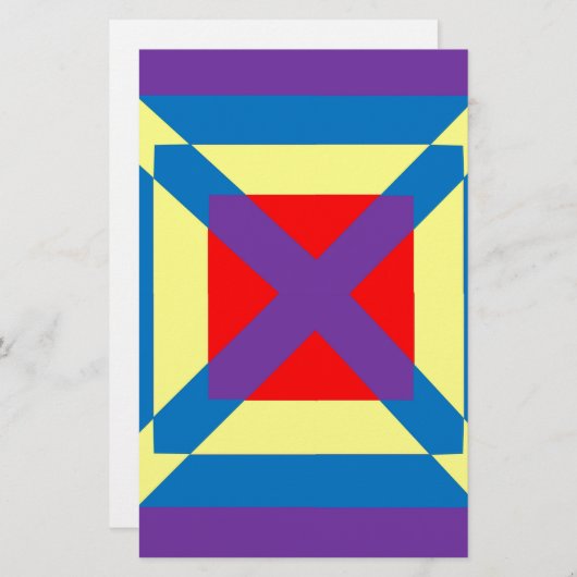 Farbiger Platz Briefpapier (Vorne/Hinten)