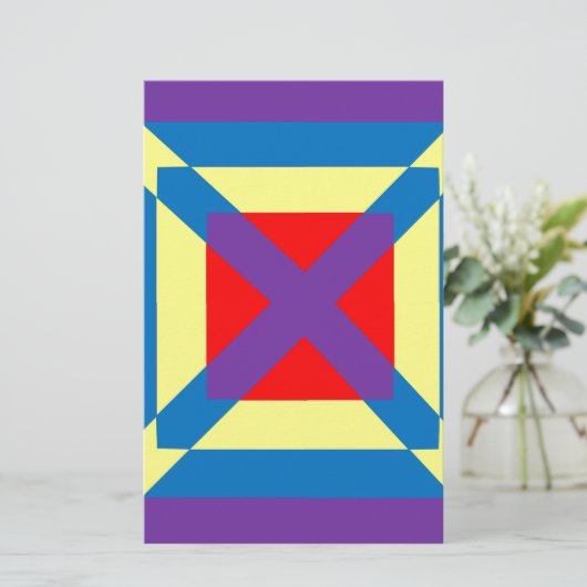 Farbiger Platz Briefpapier (Stehend Vorderseite)