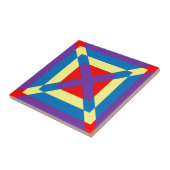 Farbiger Platz Fliese (Seite)